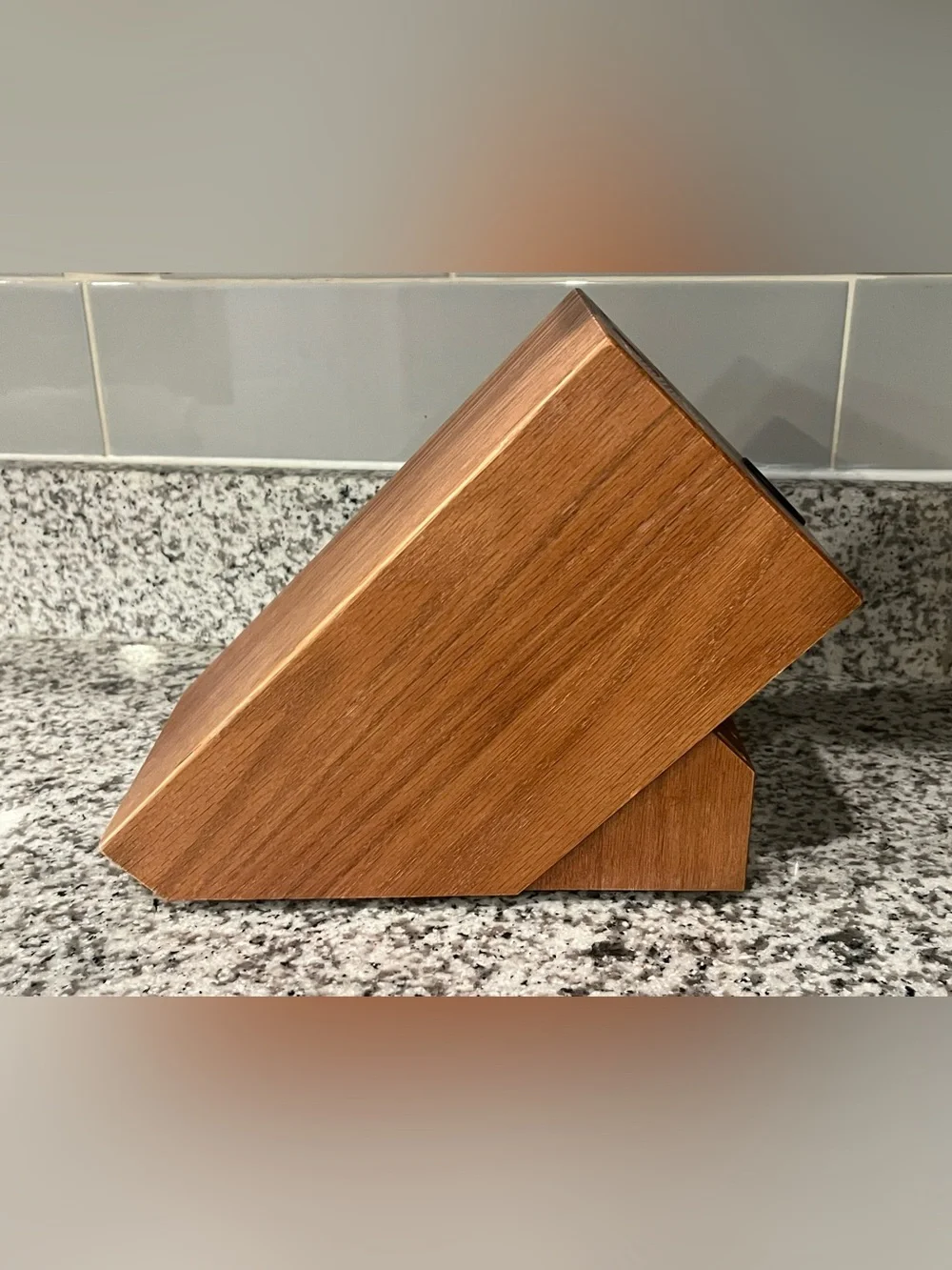 Cutco 18 Slot Cherry finish Wooden Knife Storage Block Made In The USA